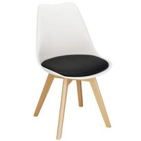 Valgomojo kėdė Springos DC0018, matinė, ruda/balta/juoda, 42 cm x 48 cm x 80 cm