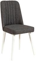 Valgomojo kėdė Kalune Design Stormi 1053 - B 869VEL5266, matinė, antracito/balta, 49 cm x 47 cm x 90 cm