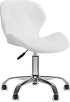 meistro kede - Valgomojo kėdė ActivEshop QS-06, matinė, balta, 36 cm x 48 cm x 42 - 54 cm - 1 nuotrauka