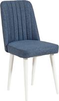 Valgomojo kėdė Kalune Design Vina 1048 869VEL5156, mėlyna/balta, 46 cm x 46 cm x 85 cm