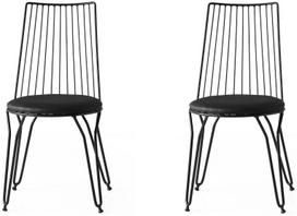 Kėdžių rinkinys Kalune Design Ada 282 974NMB1192, matinė, juoda, 44 cm x 44 cm x 84 cm