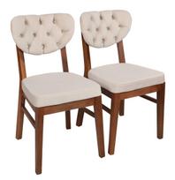Kėdžių rinkinys Kalune Design Elma 701 974NMB1197, matinė, riešuto/smėlio, 43.5 cm x 41.5 cm x 86 cm