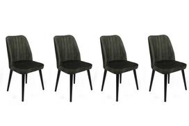 Kėdžių rinkinys Kalune Design Alfa 432 V4 974NMB1554, matinė, juoda/samanų, 49 cm x 50 cm x 90 cm