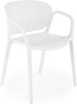plastikines kedes - Valgomojo kėdė K491, matinė, balta, 60 cm x 56 cm x 76 cm - 1 nuotrauka