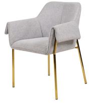 Valgomojo kėdė Kayoom Kelsey 100 3CSOM-GRY, blizgi, aukso/pilka, 60 cm x 69 cm x 82.5 cm