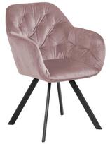 rozine kede - Valgomojo kėdė Lola, juoda/rožinė, 61.5 cm x 57.5 cm x 81.5 cm - 1 nuotrauka
