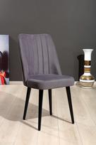Kėdžių rinkinys Kalune Design Polo 107BCK1126, matinė, juoda/pilka, 45 cm x 46 cm x 92 cm