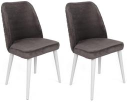Kėdžių rinkinys Kalune Design Tutku 301 V2 974NMB1687, matinė, antracito/balta, 49 cm x 50 cm x 90 cm