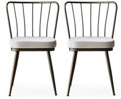 Kėdžių rinkinys Kalune Design Yyldyz 984 974NMB1189, balta, 42 cm x 43 cm x 82 cm