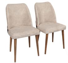 Kėdžių rinkinys Kalune Design Nova 761 974NMB1205, matinė, kreminė/riešuto, 49 cm x 50 cm x 90 cm
