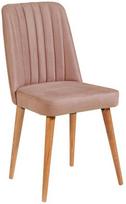 Valgomojo kėdė Kalune Design Stormi 0900 - A 869VEL5226, matinė, pušies/rožinė, 49 cm x 47 cm x 90 cm