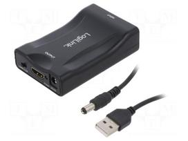 hdmi scart kabelis - LogiLink CV0160 Video converter Scart/F to HDMI-A/F 1080p Juodas (Black) - 2 nuotrauka