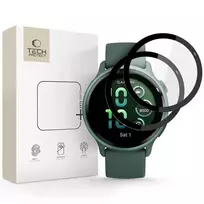 garmin vivoactive 6 - Tech-Protect Glass Flex+ 2-pack hibridinių stiklų pakuotė Garmin Vivoactive 6, juodas (Black) - 1 nuotrauka