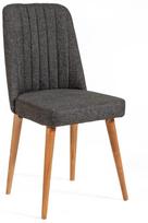 Valgomojo kėdė Kalune Design Vina 1053 869VEL5108, antracito/pušies, 46 cm x 46 cm x 85 cm