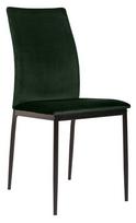 Valgomojo kėdė Weyer Velvet MT_ACT/KRZ_WEYER-DUBLIN_DARK_GREEN_19, juoda/tamsiai žalia, 53 cm x 43.5 cm x 92 cm