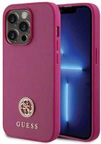iphone telefonai - Guess "Strass Metal Logo iPhone 15 Pro" Black - 1 nuotrauka