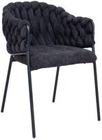 Valgomojo kėdė Home4you Kronos, matinė, juoda, 57 cm x 58 cm x 79 cm