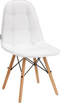 eko - Valgomojo kėdė ActivEshop QS-185, matinė, balta, 38 cm x 43 cm - 1 nuotrauka