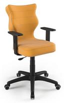 Vaikiška darbo kėdė Duo VT35 Size 5, 40 x 40 x 86 - 99 cm, juoda/geltona