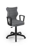 Vaikiška darbo kėdė Norm Jasmine 33, 61 x 61 x 102.5 cm, juoda/tamsiai pilka