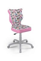 Vaikiška darbo kėdė Petit Storia 31, 64 x 64 x 102.5 cm, rožinė/pilka/įvairių spalvų