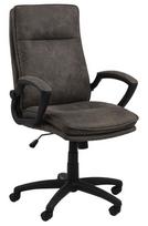 Darbo kėdė Home4you Brad AC86171, 69 x 67 x 115 cm, juoda/tamsiai pilka