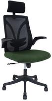 Darbo kėdė Home4you Tandy 14552, 64 x 62.5 x 116 - 126 cm, juoda/žalia