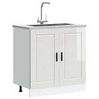 Porto Kriauklės pagrindo spintelė Blizgi balta 80x46x81,5 cm (Glossy White)