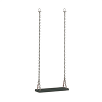 4IQ Guminės sūpynės su grandinėmis, juodas (Black)