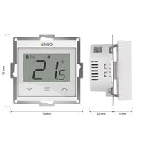 wifi sildymo termostatai - Salus Engo E55 Wifi laidinis termostatas 230V Baltas (White) 55x55 - 2 nuotrauka