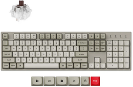 brown switch - Keychron C2 Pro 8K (C2PX-M3) US išdėstymas, Hot-Swappable Super Brown Switches, Juodas (Black) Mechaninė Žaidimų Klaviatūra - 1 nuotrauka