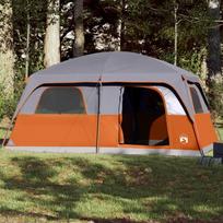 vidaXL Šeimos palapinė, pilka/oranžinė (Gray/Orange), 10 vietų, atspari vandeniui
