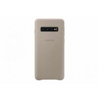 samsung s10 nugarele - Samsung "Leather Cover Galaxy S10 (EF-VG973LJE)" Gray - 1 nuotrauka