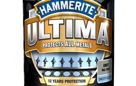hammerite dazai metalui - Emaliniai dažai Hammerite Ultima Smooth, pilki (Grey), 0.7 l - 2 nuotrauka
