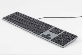 mac klaviatura - Matias Aluminum RGB Keyboard for Mac UK Space Gray (Pilka) - 1 nuotrauka