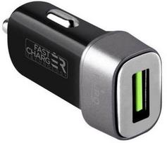 Puro Mini USB Car Fast Charger With Apple Lightning Cable Black