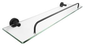 Lentynėlė BA-DE CARBON, stiklinė, juoda (Black)