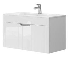 Vonios spintelė Euroliux Stefanija ST1-80, balta (White)