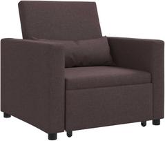 istraukiama sofa lova - Fotelis HOMCOM 3-in-1 viengulis sofa-lova, tamsiai rudas (Dark Brown) - 1 nuotrauka