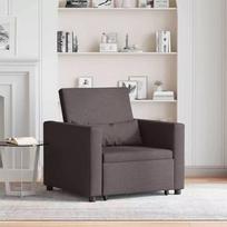 istraukiama sofa lova - Fotelis HOMCOM 3-in-1 viengulis sofa-lova, tamsiai rudas (Dark Brown) - 2 nuotrauka