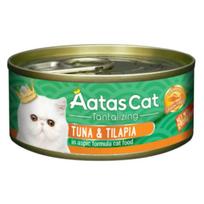 zuvies konserva - Šlapias kačių maistas Aatas Cat Tantalizing Tuna & Tilapia, žuvis/tunas, 0.08 kg - 1 nuotrauka