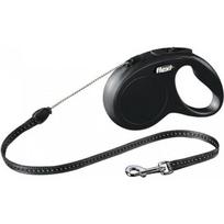 pavadelis flexi s - FLEXI New Classic S virvinis pavadėlis 5 m juodas (Black) iki 12 kg - 1 nuotrauka