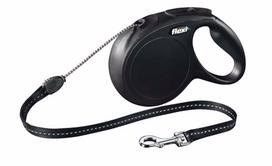 pavadelis flexi s - FLEXI New Classic S virvinis pavadėlis 5 m juodas (Black) iki 12 kg - 3 nuotrauka