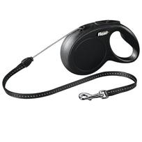 pavadelis flexi s - FLEXI New Classic S virvinis pavadėlis 5 m juodas (Black) iki 12 kg - 4 nuotrauka