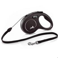 pavadelis flexi s - FLEXI New Classic S virvinis pavadėlis 5 m juodas (Black) iki 12 kg - 5 nuotrauka