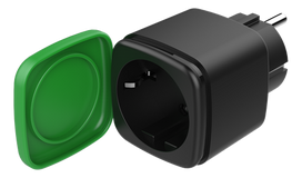 ismanu nama - Deltaco SH-OP01 Išmanusis lauko kištukas WiFi, Juodas / Žalias (Black / Green) - 4 nuotrauka