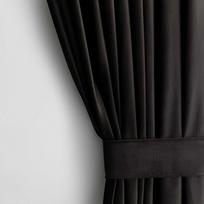 AmeliaHome Velvet Naktinė užuolaida, juoda (Black), 140 x 270 cm