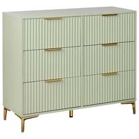Beliani Komoda WALCOTT 563184 su 6 stalčiais, žalia (Green)