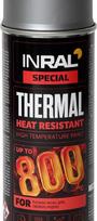 aerozolio dazai - Aerozoliniai dažai INRAL THERMAL, aliuminio RAL9006, atsparūs karščiui, 400 ml - 3 nuotrauka