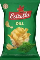 estrella traskuciai - Bulvių traškučiai ESTRELLA, krapų skonio, 130 g - 1 nuotrauka